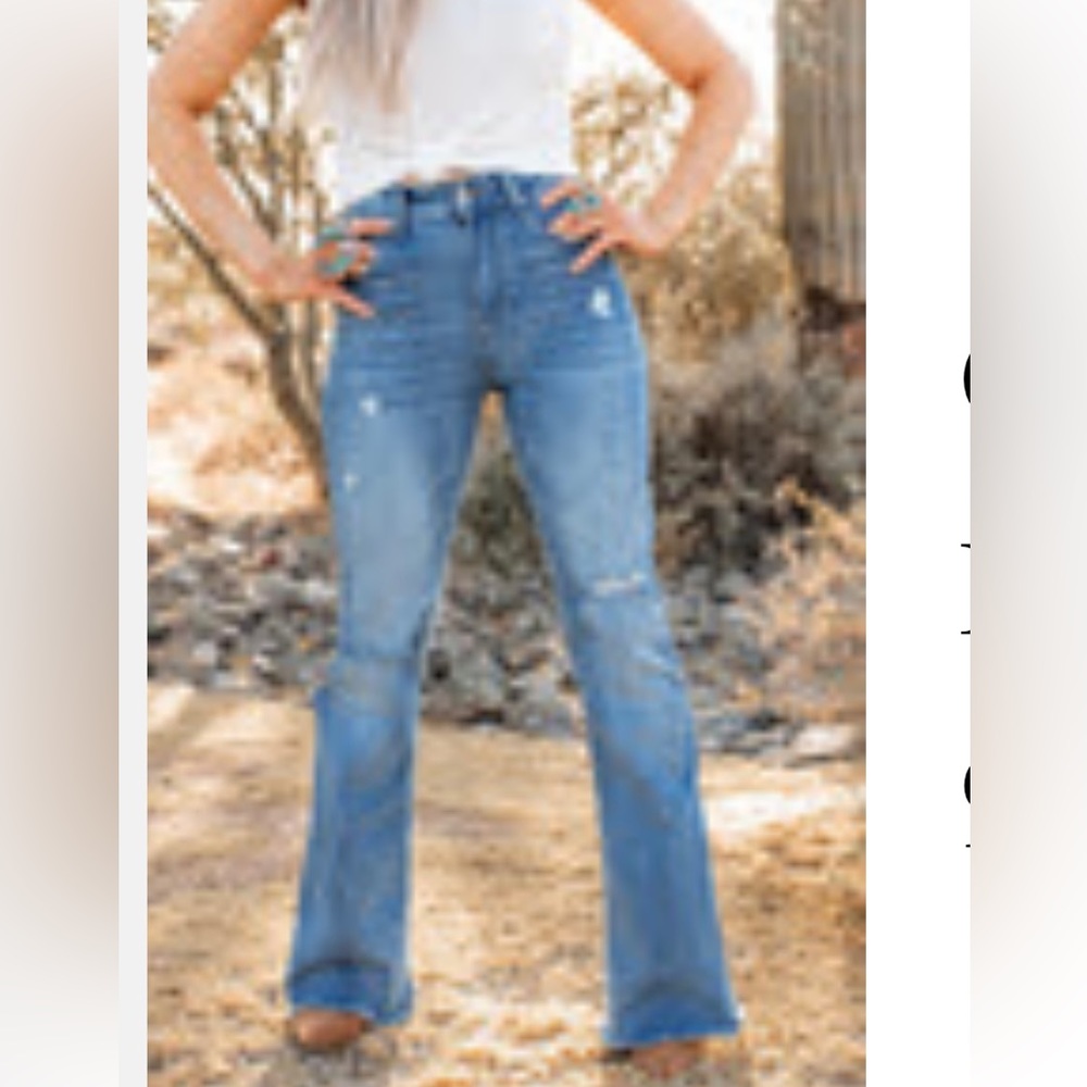Boho bootcut flare jeans